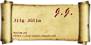 Jilg Júlia névjegykártya